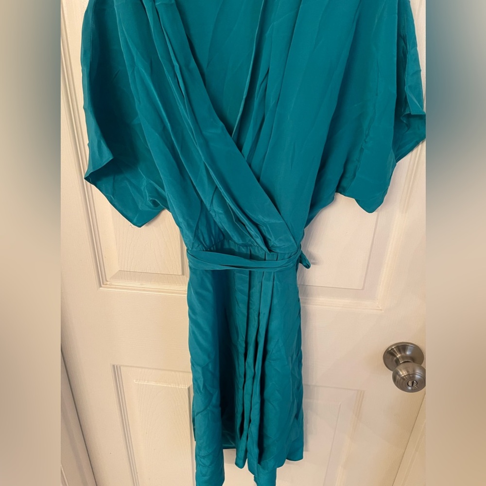 Silk dress blue